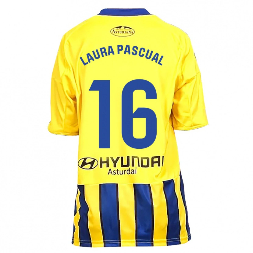 Danxen Dame Laura Pascual #16 Gul Blå Bortetrøye Drakt Trøye 2025/26 Skjorter T-Skjorte