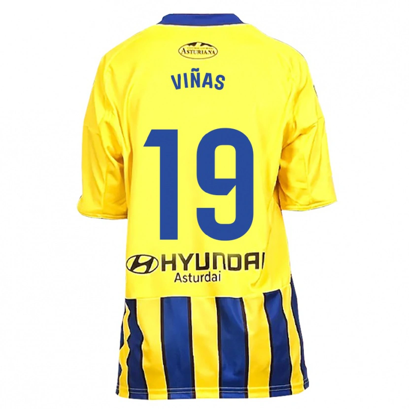 Danxen Dame Federico Viñas #19 Gul Blå Bortetrøye Drakt Trøye 2025/26 Skjorter T-Skjorte