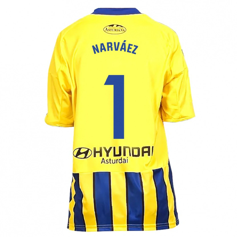 Danxen Dame Miguel Narváez #1 Gul Blå Bortetrøye Drakt Trøye 2025/26 Skjorter T-Skjorte