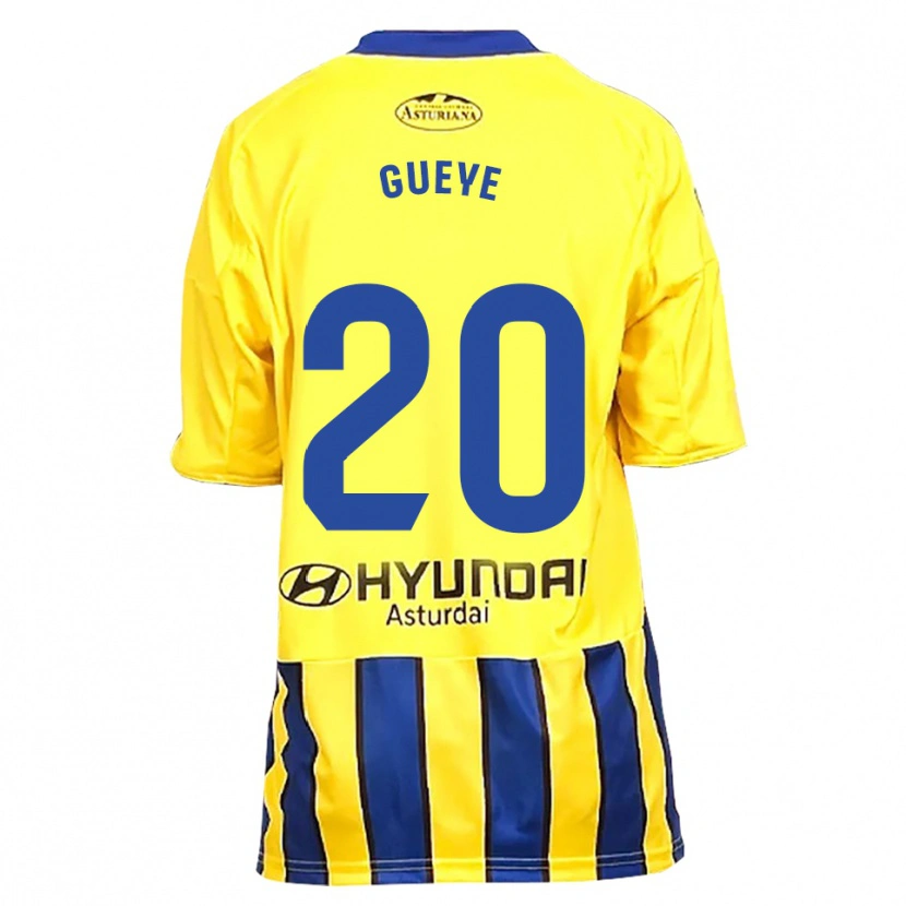 Danxen Dame Lamine Gueye #20 Gul Blå Bortetrøye Drakt Trøye 2025/26 Skjorter T-Skjorte