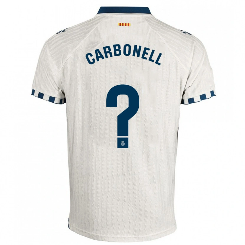 Danxen Dame Ethan Carbonell #0 Hvit Blå Bortetrøye Drakt Trøye 2025/26 Skjorter T-Skjorte