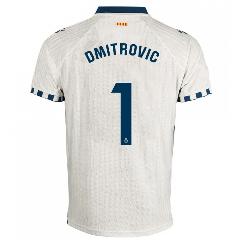 Danxen Dame Marko Dmitrovic #1 Hvit Blå Bortetrøye Drakt Trøye 2025/26 Skjorter T-Skjorte