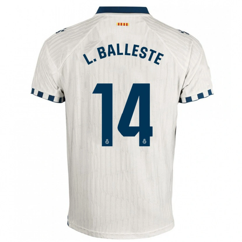 Danxen Dame Laia Balleste Sciora #14 Hvit Blå Bortetrøye Drakt Trøye 2025/26 Skjorter T-Skjorte