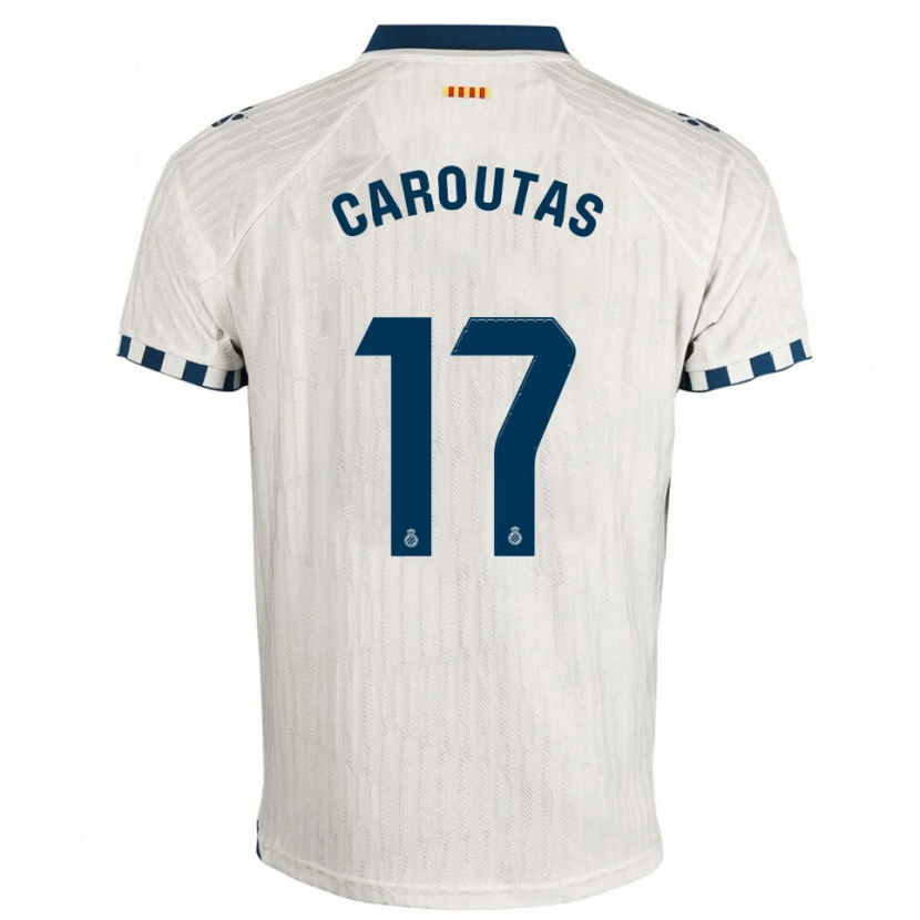 Danxen Dame Tim Caroutas #17 Hvit Blå Bortetrøye Drakt Trøye 2025/26 Skjorter T-Skjorte