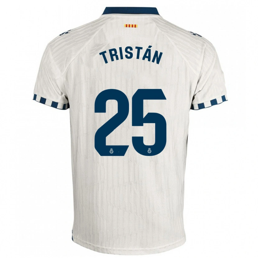 Danxen Dame Pol Tristán #25 Hvit Blå Bortetrøye Drakt Trøye 2025/26 Skjorter T-Skjorte