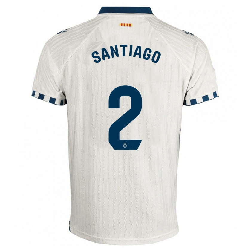 Danxen Dame David Santiago #2 Hvit Blå Bortetrøye Drakt Trøye 2025/26 Skjorter T-Skjorte