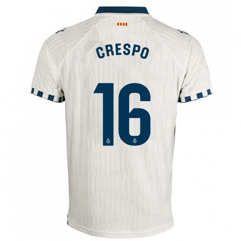 Danxen Dame Hugo Crespo #16 Hvit Blå Bortetrøye Drakt Trøye 2025/26 Skjorter T-Skjorte