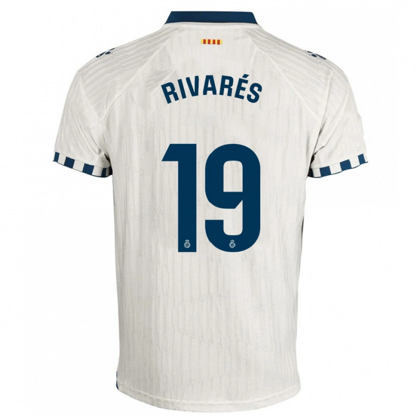 Danxen Dame Sergio Rivarés #19 Hvit Blå Bortetrøye Drakt Trøye 2025/26 Skjorter T-Skjorte