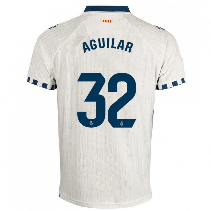Danxen Dame Rubén Aguilar #32 Hvit Blå Bortetrøye Drakt Trøye 2025/26 Skjorter T-Skjorte
