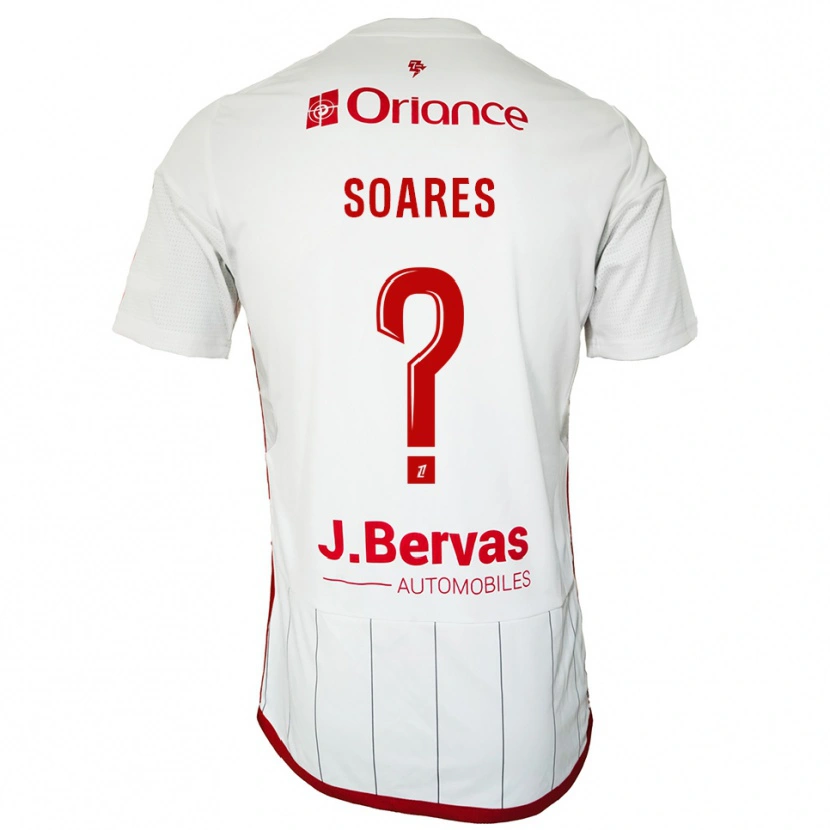 Danxen Dame Louane Das Neves Soares #0 Hvit Rød Bortetrøye Drakt Trøye 2025/26 Skjorter T-Skjorte