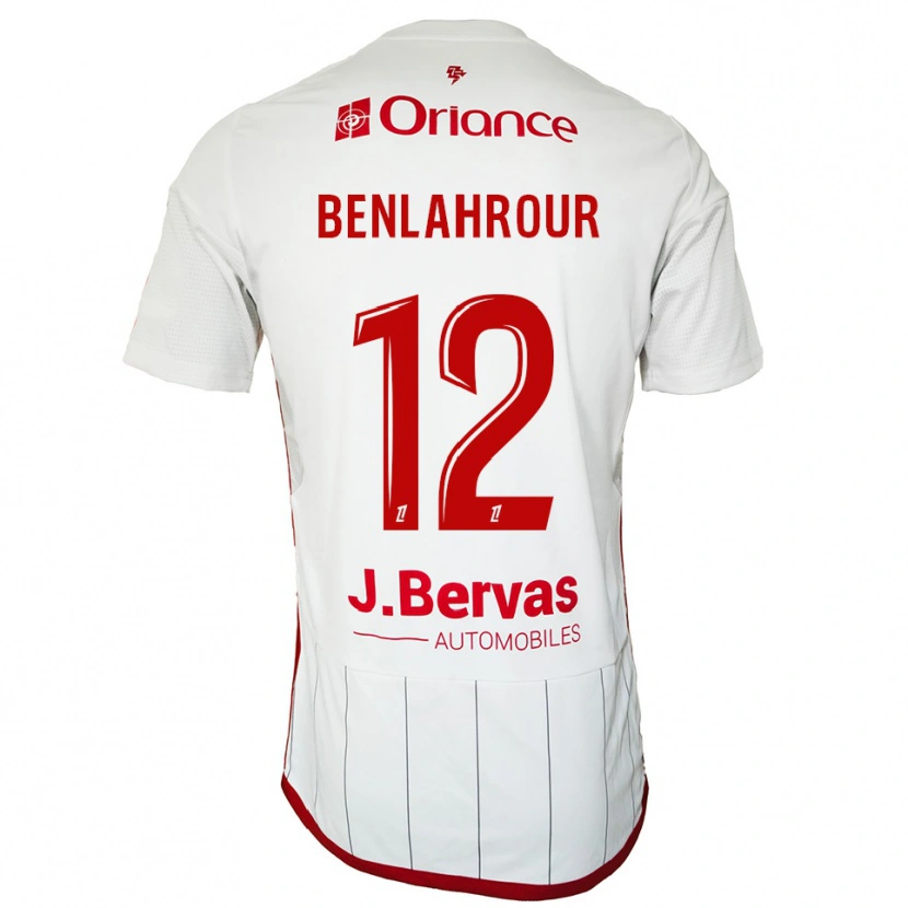 Danxen Dame Ilyes Benlahrour #12 Hvit Rød Bortetrøye Drakt Trøye 2025/26 Skjorter T-Skjorte