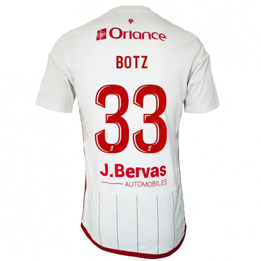Danxen Dame Léo Botz #33 Hvit Rød Bortetrøye Drakt Trøye 2025/26 Skjorter T-Skjorte