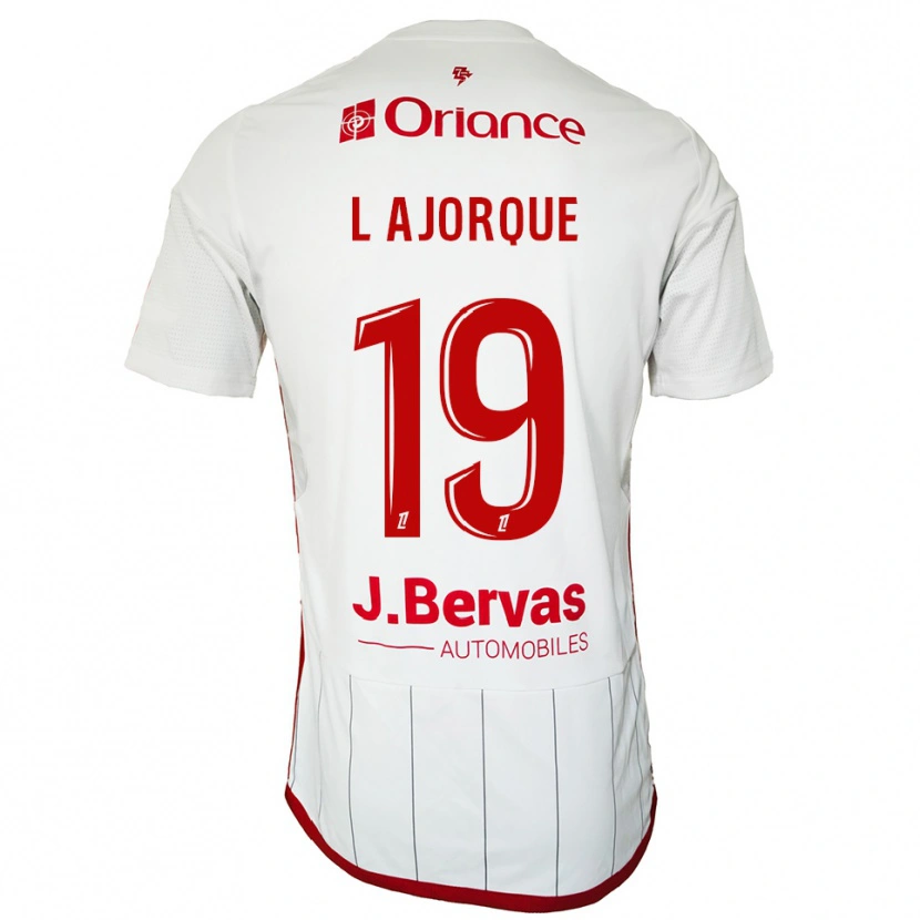 Danxen Dame Ludovic Ajorque #19 Hvit Rød Bortetrøye Drakt Trøye 2025/26 Skjorter T-Skjorte