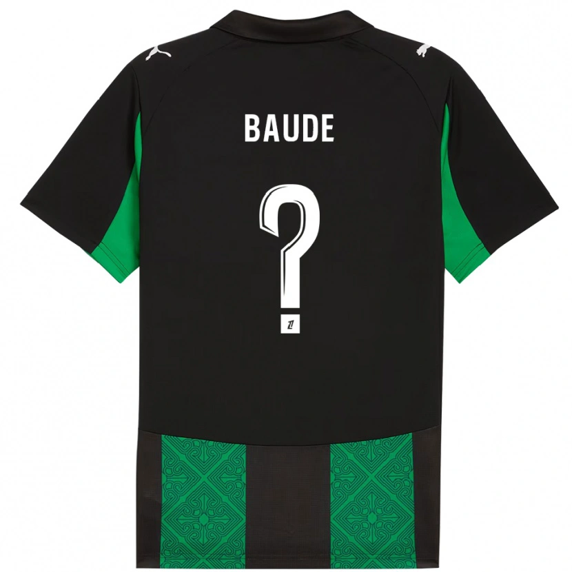 Danxen Dame Léo Baudé #0 Svart Grønn Bortetrøye Drakt Trøye 2025/26 Skjorter T-Skjorte