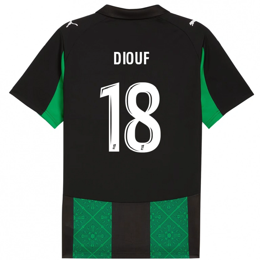 Danxen Dame Andy Diouf #18 Svart Grønn Bortetrøye Drakt Trøye 2025/26 Skjorter T-Skjorte
