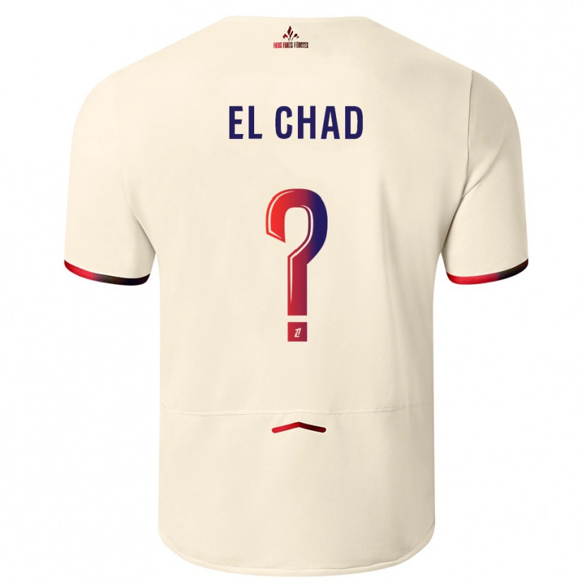Danxen Dame Nesryne El Chad #0 Off-White Rød Bortetrøye Drakt Trøye 2025/26 Skjorter T-Skjorte