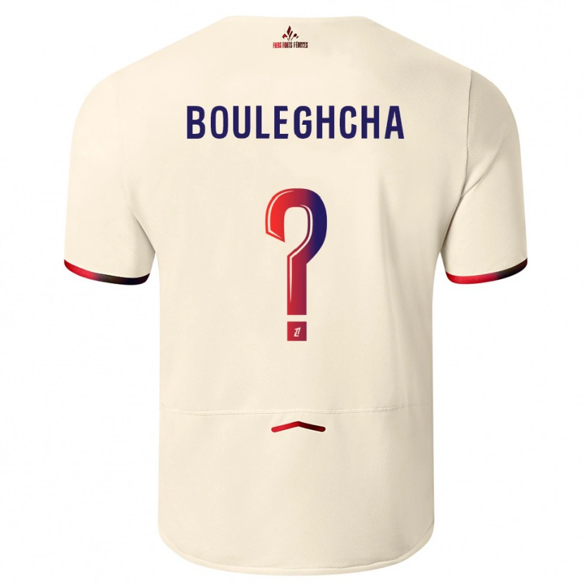 Danxen Dame Ismail Bouleghcha #0 Off-White Rød Bortetrøye Drakt Trøye 2025/26 Skjorter T-Skjorte