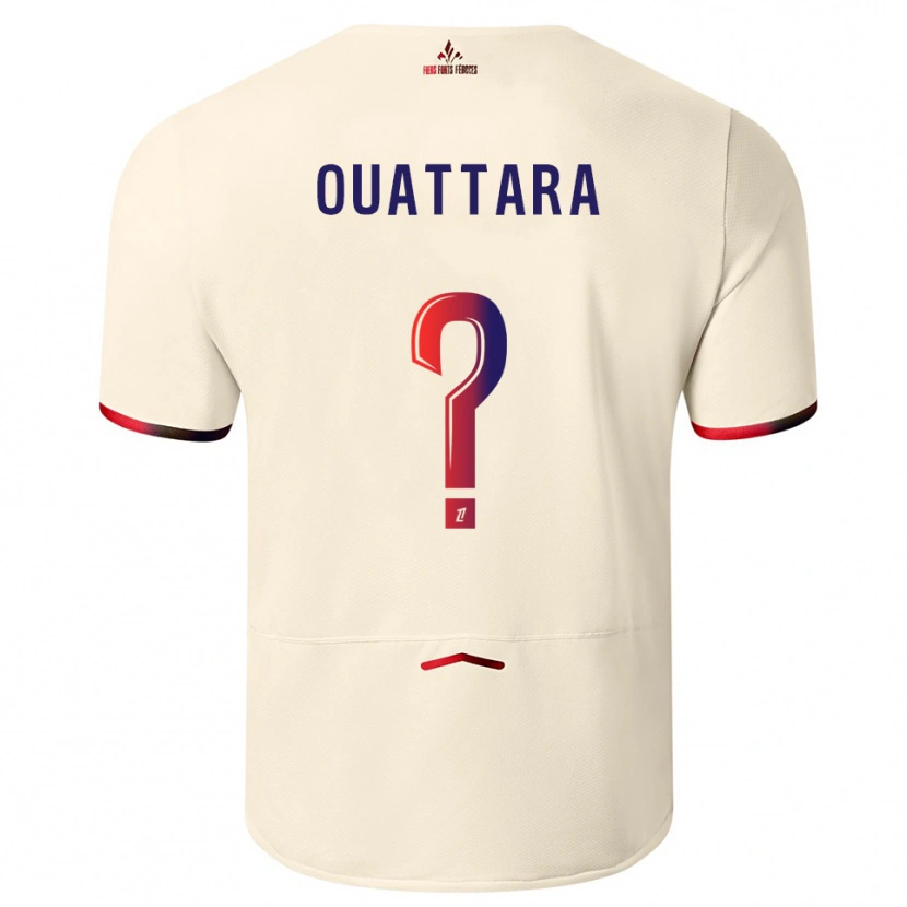 Danxen Dame Fadiga Ouattara #0 Off-White Rød Bortetrøye Drakt Trøye 2025/26 Skjorter T-Skjorte