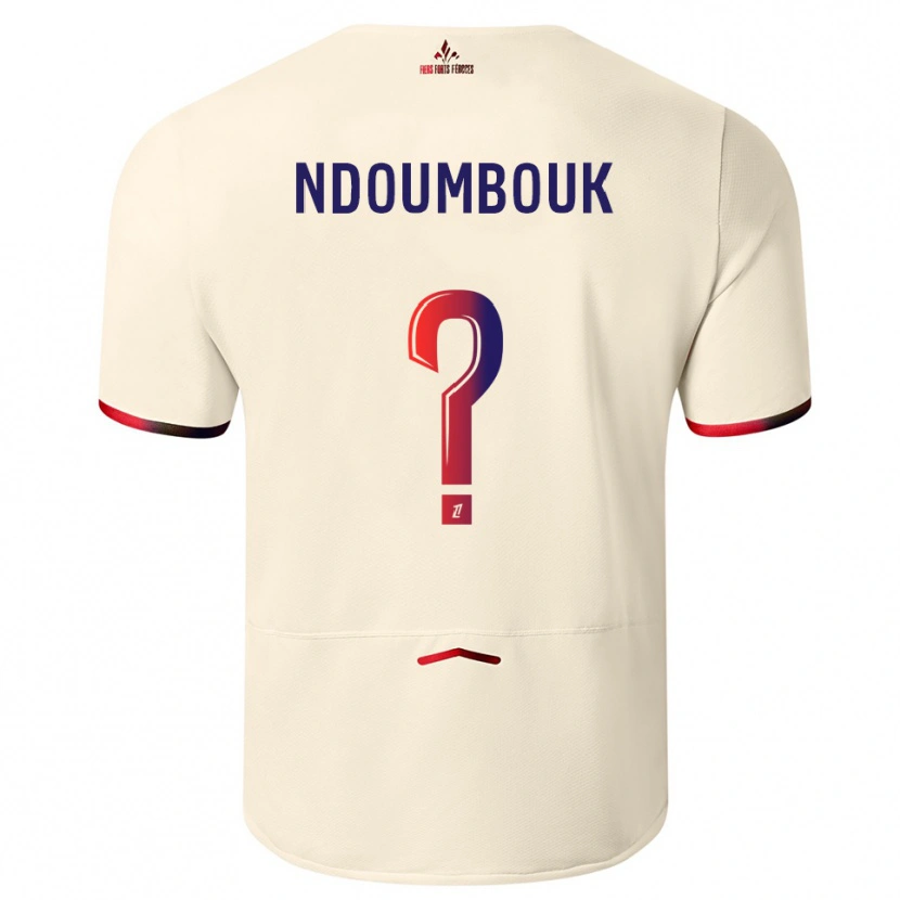Danxen Dame Marlyse Ngo Ndoumbouk #0 Off-White Rød Bortetrøye Drakt Trøye 2025/26 Skjorter T-Skjorte