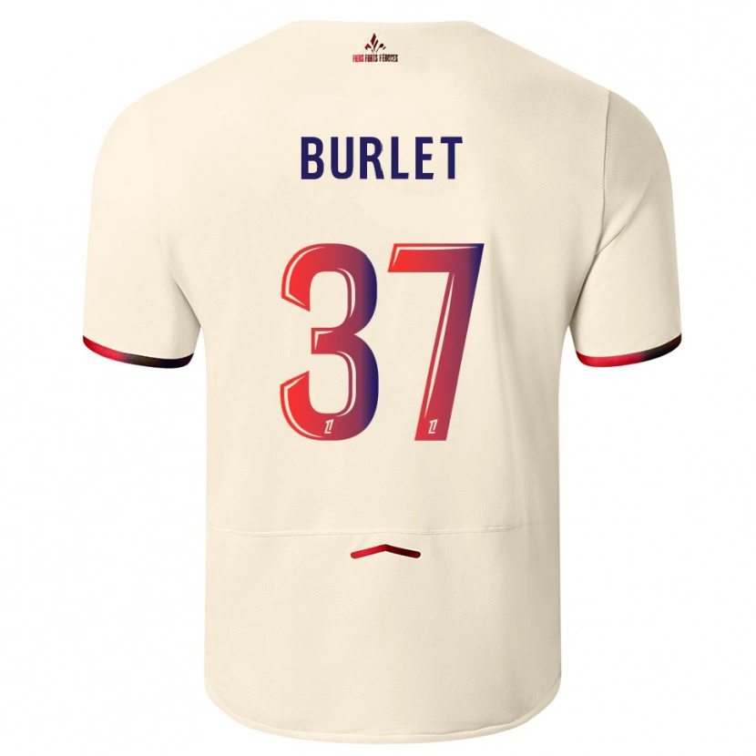 Danxen Dame Vincent Burlet #37 Off-White Rød Bortetrøye Drakt Trøye 2025/26 Skjorter T-Skjorte