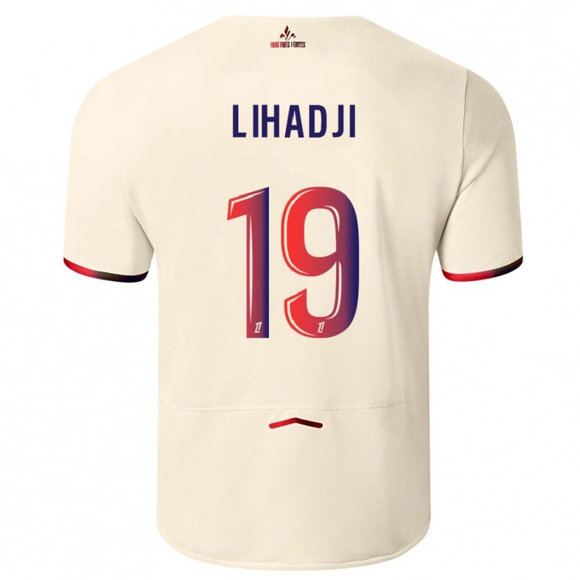 Danxen Dame Isaac Lihadji #19 Off-White Rød Bortetrøye Drakt Trøye 2025/26 Skjorter T-Skjorte