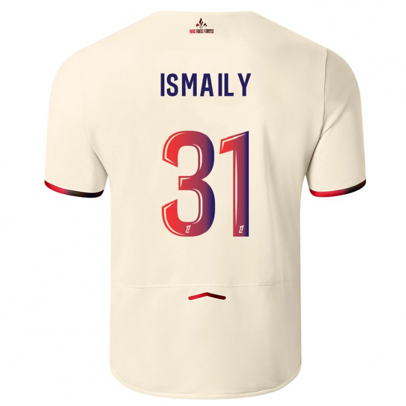 Danxen Dame Ismaily #31 Off-White Rød Bortetrøye Drakt Trøye 2025/26 Skjorter T-Skjorte
