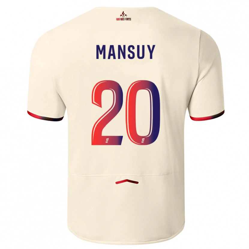 Danxen Dame Heloise Mansuy #20 Off-White Rød Bortetrøye Drakt Trøye 2025/26 Skjorter T-Skjorte