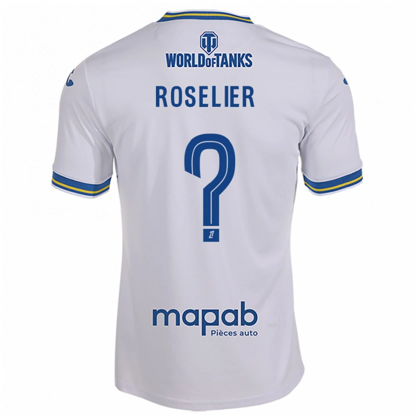 Danxen Dame Nathan Roselier #0 Hvit Lyseblå Bortetrøye Drakt Trøye 2025/26 Skjorter T-Skjorte