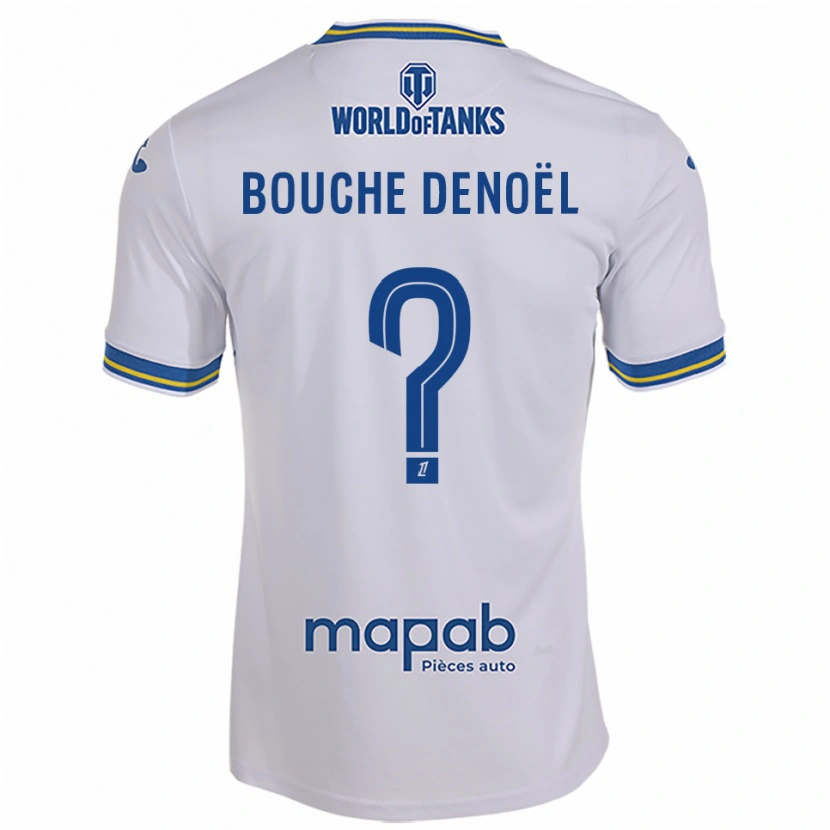 Danxen Dame Max Bouche Denoël #0 Hvit Lyseblå Bortetrøye Drakt Trøye 2025/26 Skjorter T-Skjorte
