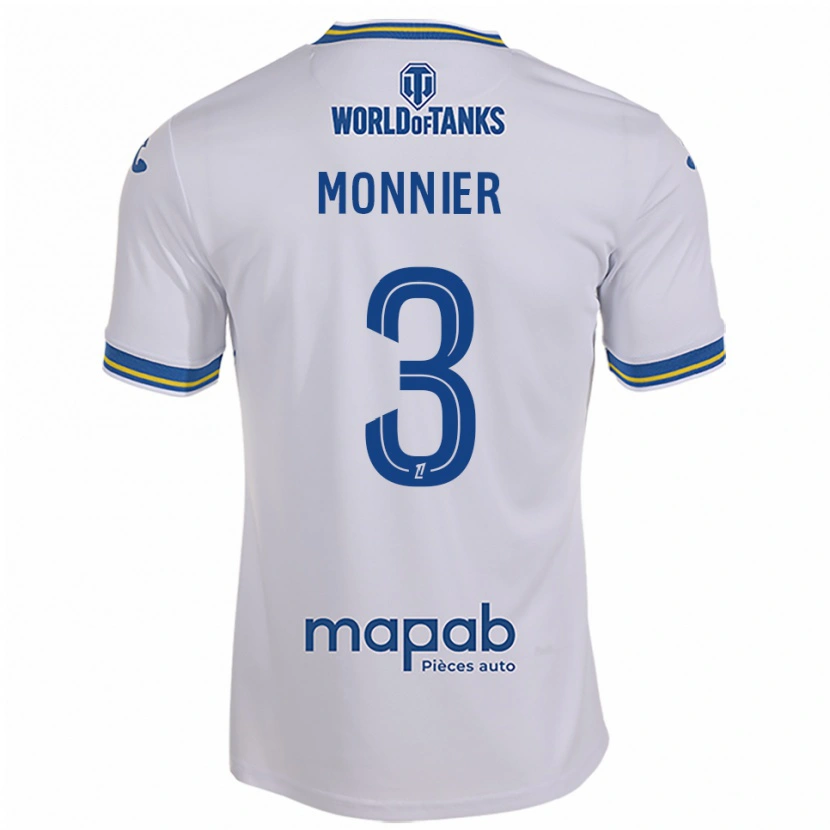 Danxen Dame Isaac Monnier #3 Hvit Lyseblå Bortetrøye Drakt Trøye 2025/26 Skjorter T-Skjorte