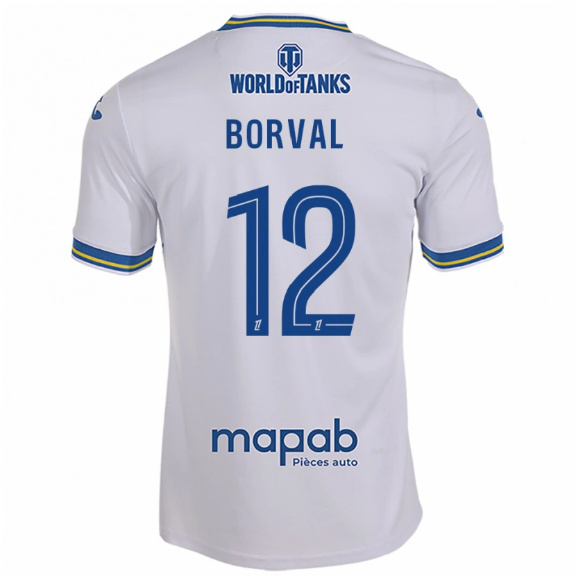 Danxen Dame Cyril Borval #12 Hvit Lyseblå Bortetrøye Drakt Trøye 2025/26 Skjorter T-Skjorte