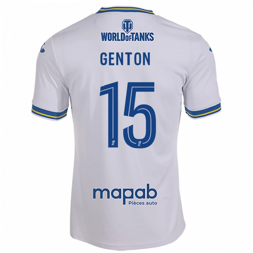 Danxen Dame Enzo Genton #15 Hvit Lyseblå Bortetrøye Drakt Trøye 2025/26 Skjorter T-Skjorte