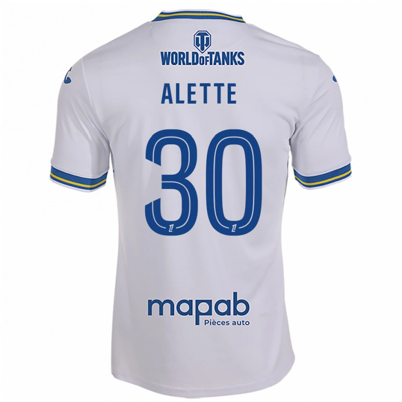 Danxen Dame Gaël Alette #30 Hvit Lyseblå Bortetrøye Drakt Trøye 2025/26 Skjorter T-Skjorte