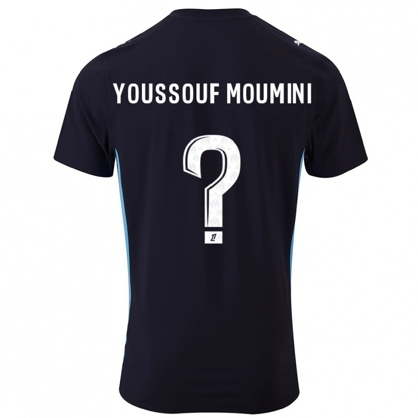 Danxen Dame Yakine Youssouf Moumini #0 Svart Lyseblå Bortetrøye Drakt Trøye 2025/26 Skjorter T-Skjorte