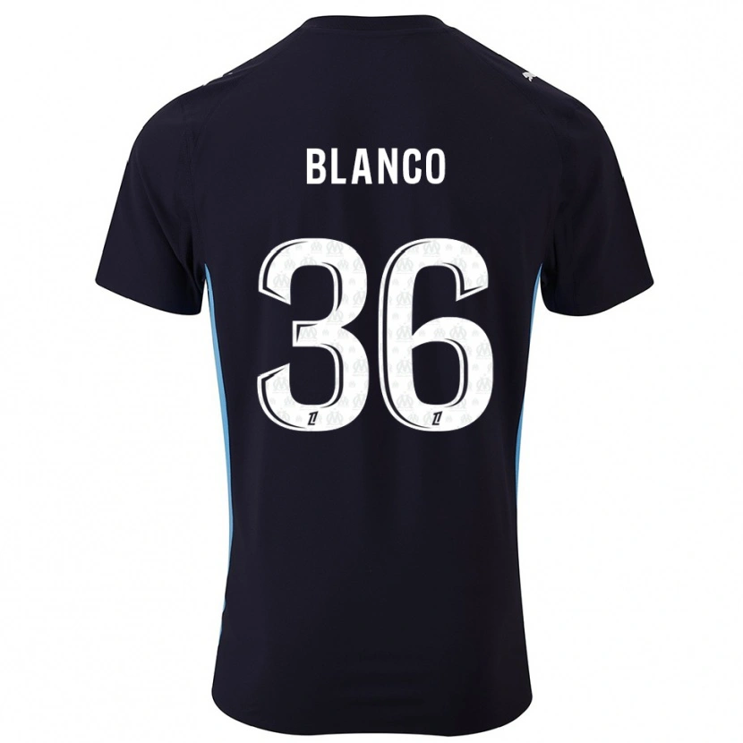 Danxen Dame Rubén Blanco #36 Svart Lyseblå Bortetrøye Drakt Trøye 2025/26 Skjorter T-Skjorte