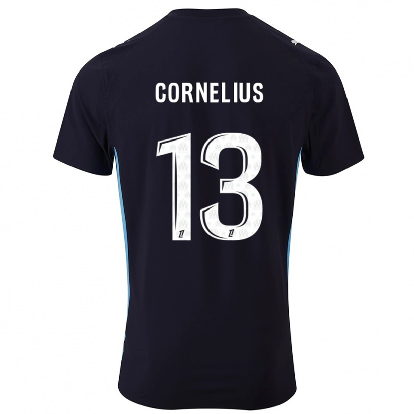 Danxen Dame Derek Cornelius #13 Svart Lyseblå Bortetrøye Drakt Trøye 2025/26 Skjorter T-Skjorte