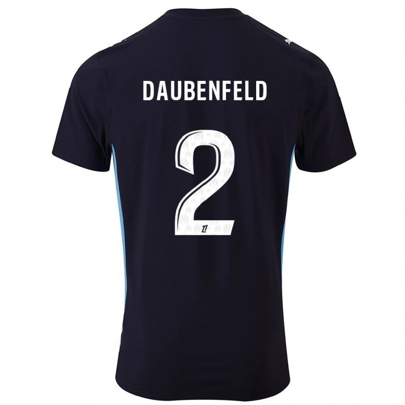 Danxen Dame Lucas Daubenfeld #2 Svart Lyseblå Bortetrøye Drakt Trøye 2025/26 Skjorter T-Skjorte