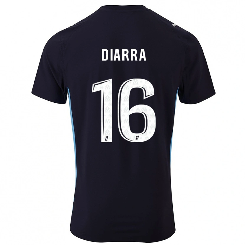 Danxen Dame Cheick Diarra #16 Svart Lyseblå Bortetrøye Drakt Trøye 2025/26 Skjorter T-Skjorte