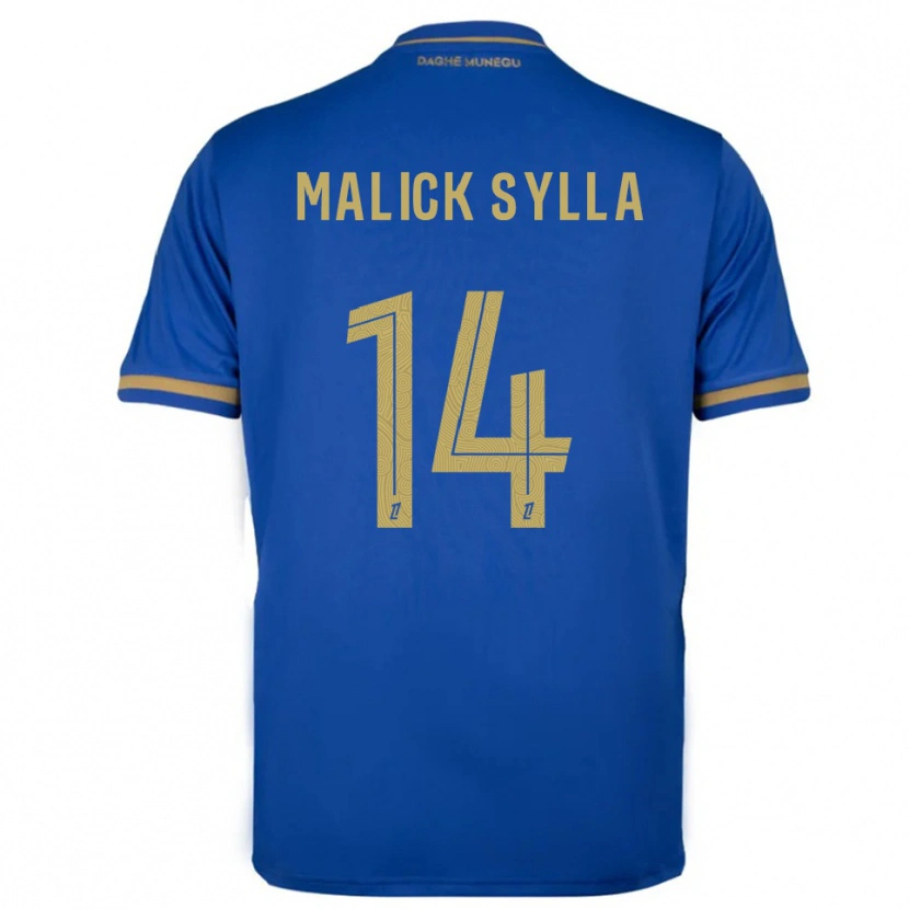 Danxen Dame Malick Sylla #14 Blå Gull Bortetrøye Drakt Trøye 2025/26 Skjorter T-Skjorte