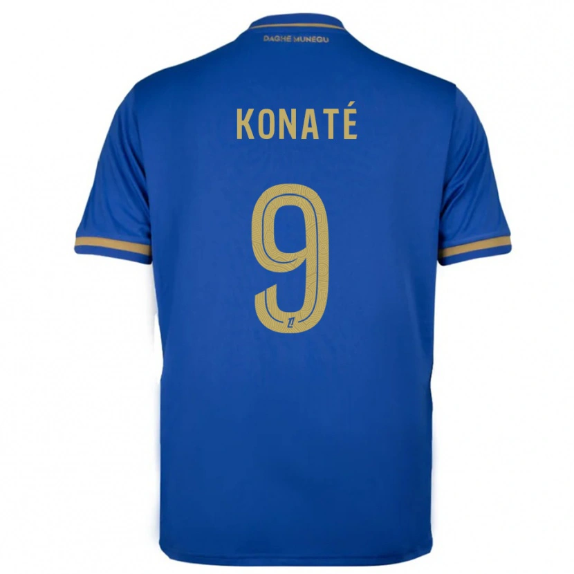 Danxen Dame Oumar Konaté #9 Blå Gull Bortetrøye Drakt Trøye 2025/26 Skjorter T-Skjorte