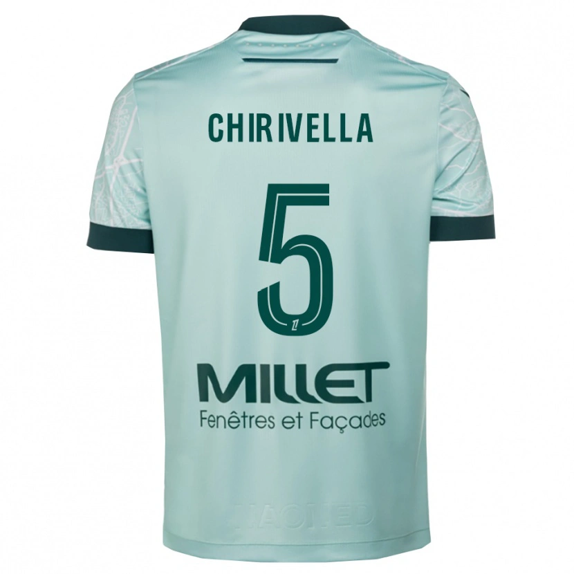 Danxen Dame Pedro Chirivella #5 Grønn Hvit Bortetrøye Drakt Trøye 2025/26 Skjorter T-Skjorte