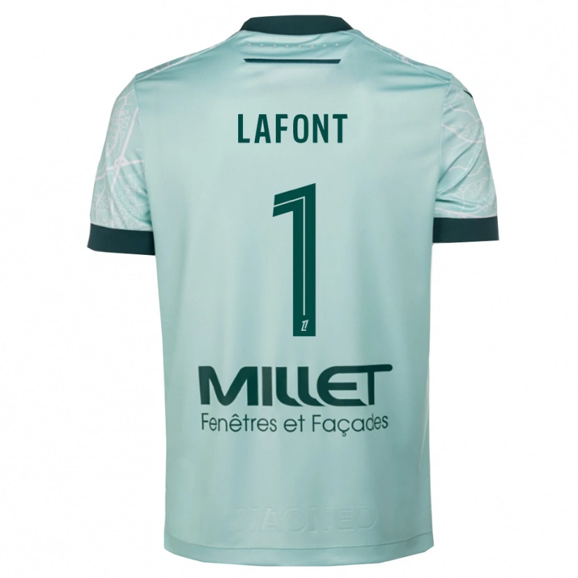 Danxen Dame Alban Lafont #1 Grønn Hvit Bortetrøye Drakt Trøye 2025/26 Skjorter T-Skjorte
