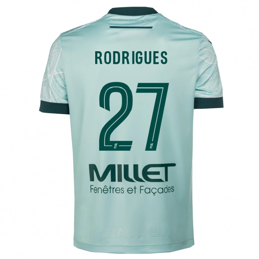 Danxen Dame Nelly Rodrigues #27 Grønn Hvit Bortetrøye Drakt Trøye 2025/26 Skjorter T-Skjorte