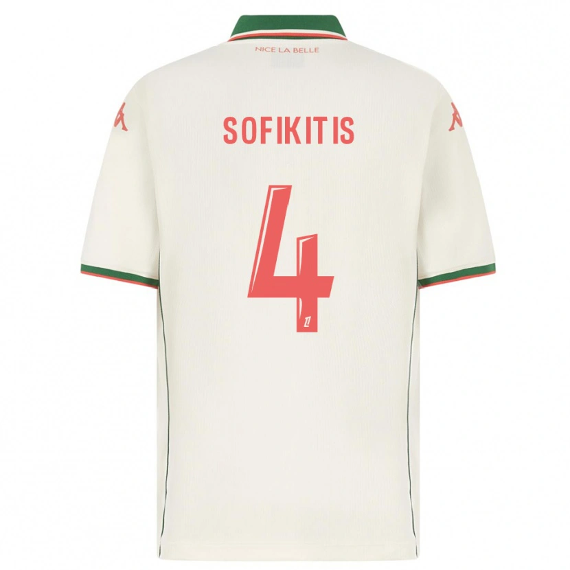 Danxen Dame Yanis Sofikitis #4 Hvit Grønn Bortetrøye Drakt Trøye 2025/26 Skjorter T-Skjorte