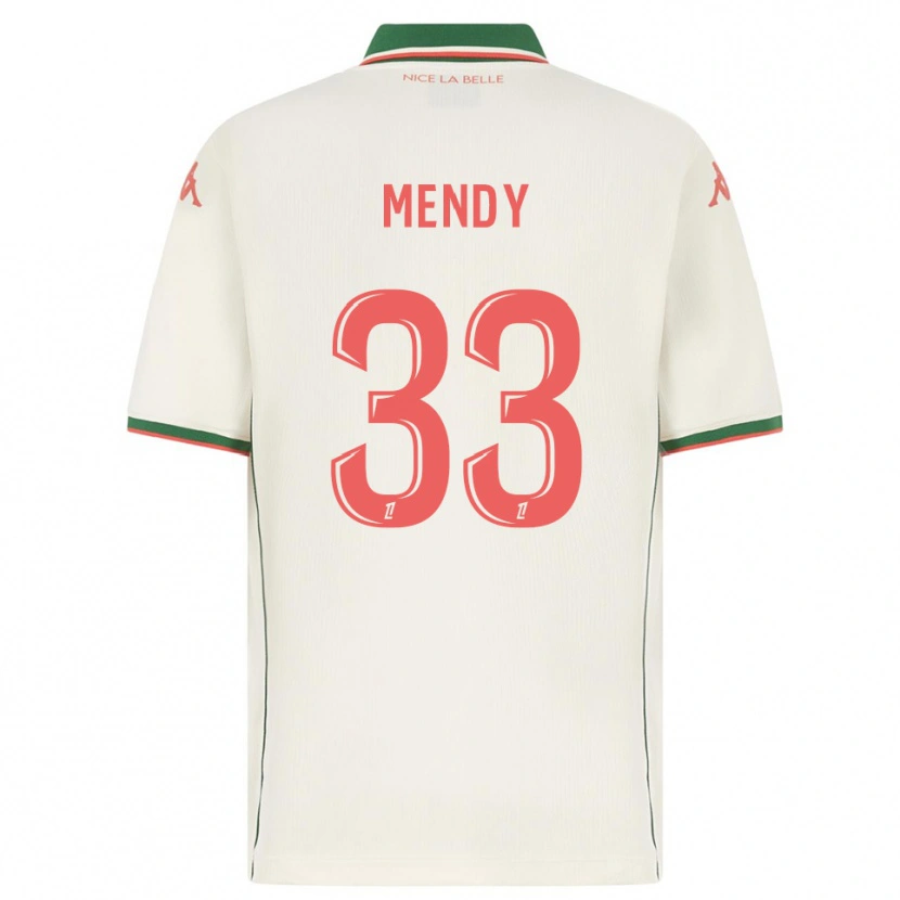 Danxen Dame Antoine Mendy #33 Hvit Grønn Bortetrøye Drakt Trøye 2025/26 Skjorter T-Skjorte