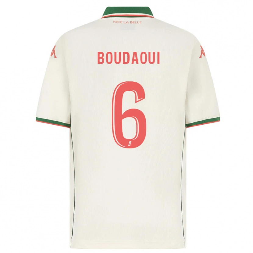 Danxen Dame Hicham Boudaoui #6 Hvit Grønn Bortetrøye Drakt Trøye 2025/26 Skjorter T-Skjorte