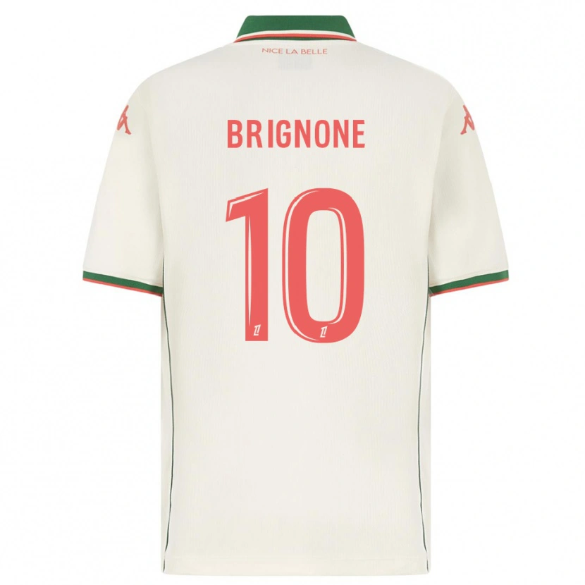 Danxen Dame Millan Brignone #10 Hvit Grønn Bortetrøye Drakt Trøye 2025/26 Skjorter T-Skjorte
