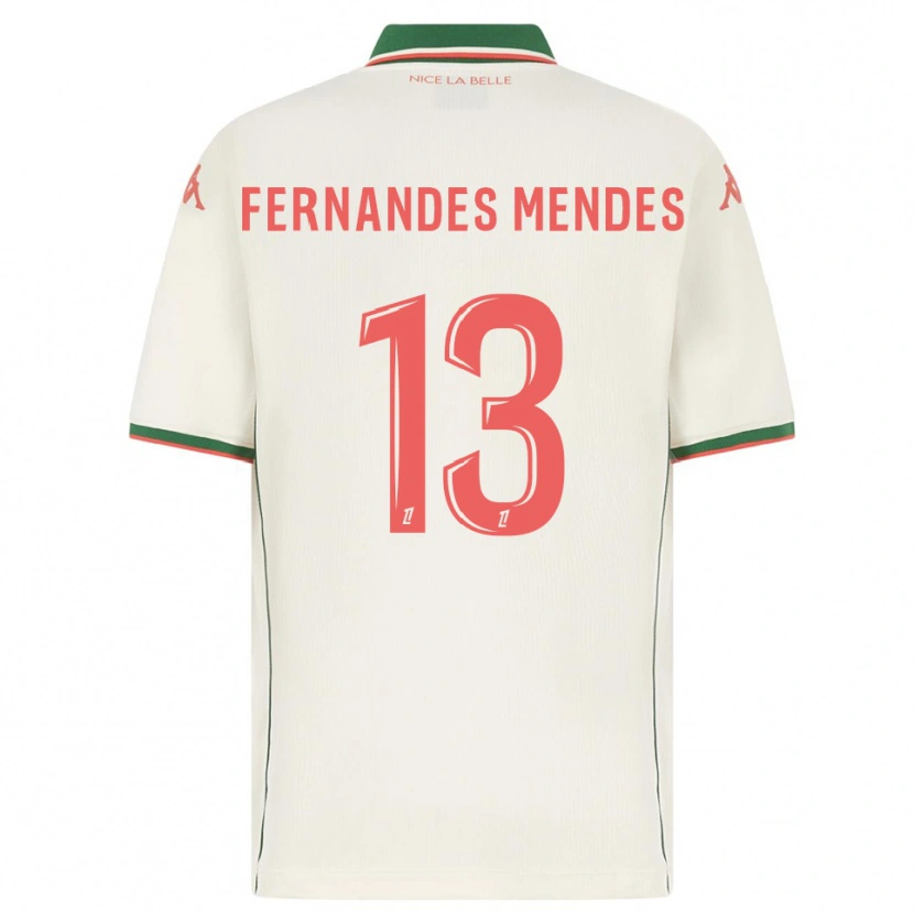 Danxen Dame Mathis Fernandes Mendes #13 Hvit Grønn Bortetrøye Drakt Trøye 2025/26 Skjorter T-Skjorte