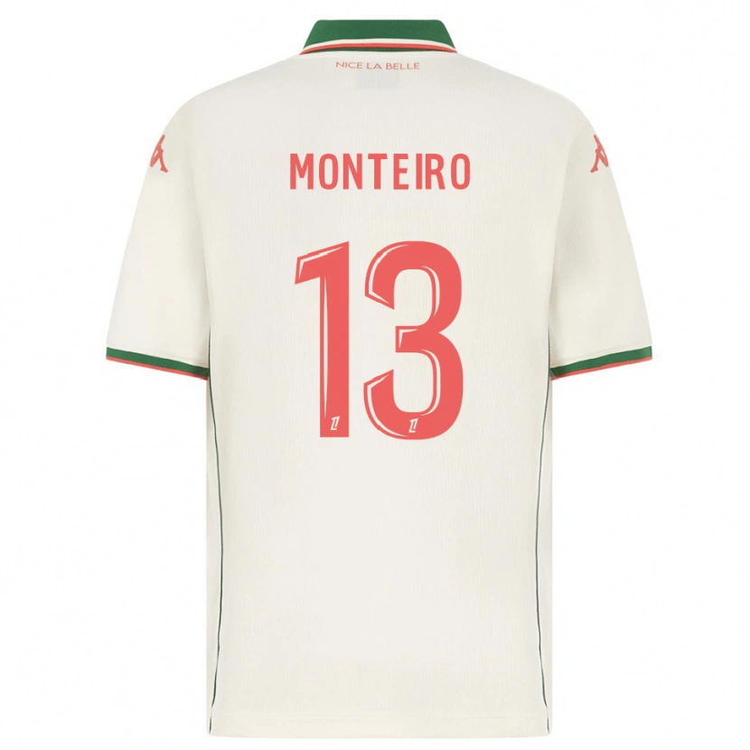 Danxen Dame Laurenzo Monteiro #13 Hvit Grønn Bortetrøye Drakt Trøye 2025/26 Skjorter T-Skjorte