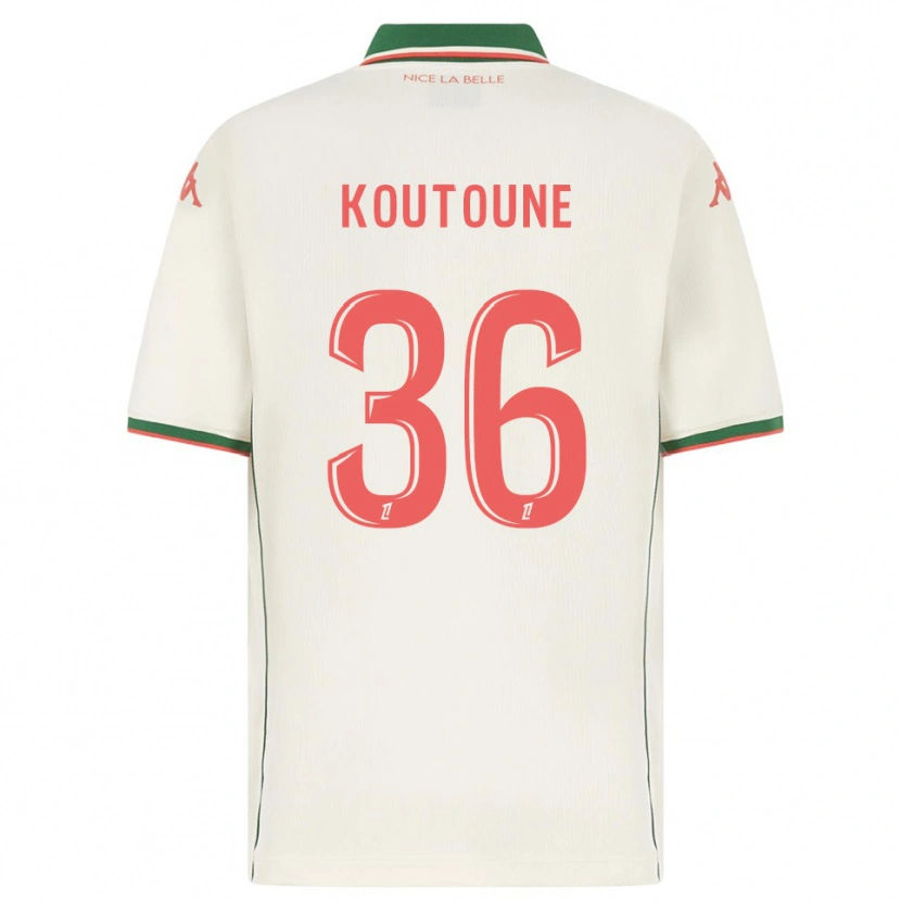 Danxen Dame Hamza Koutoune #36 Hvit Grønn Bortetrøye Drakt Trøye 2025/26 Skjorter T-Skjorte
